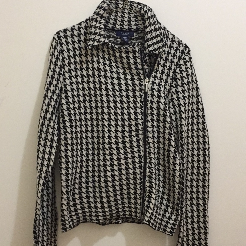 Chaps houndstooth pattern jacket